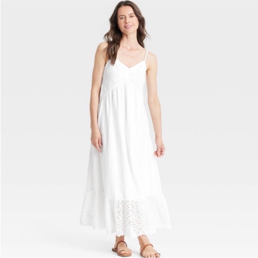 Universal Thread White Eyelet Maxi Dress